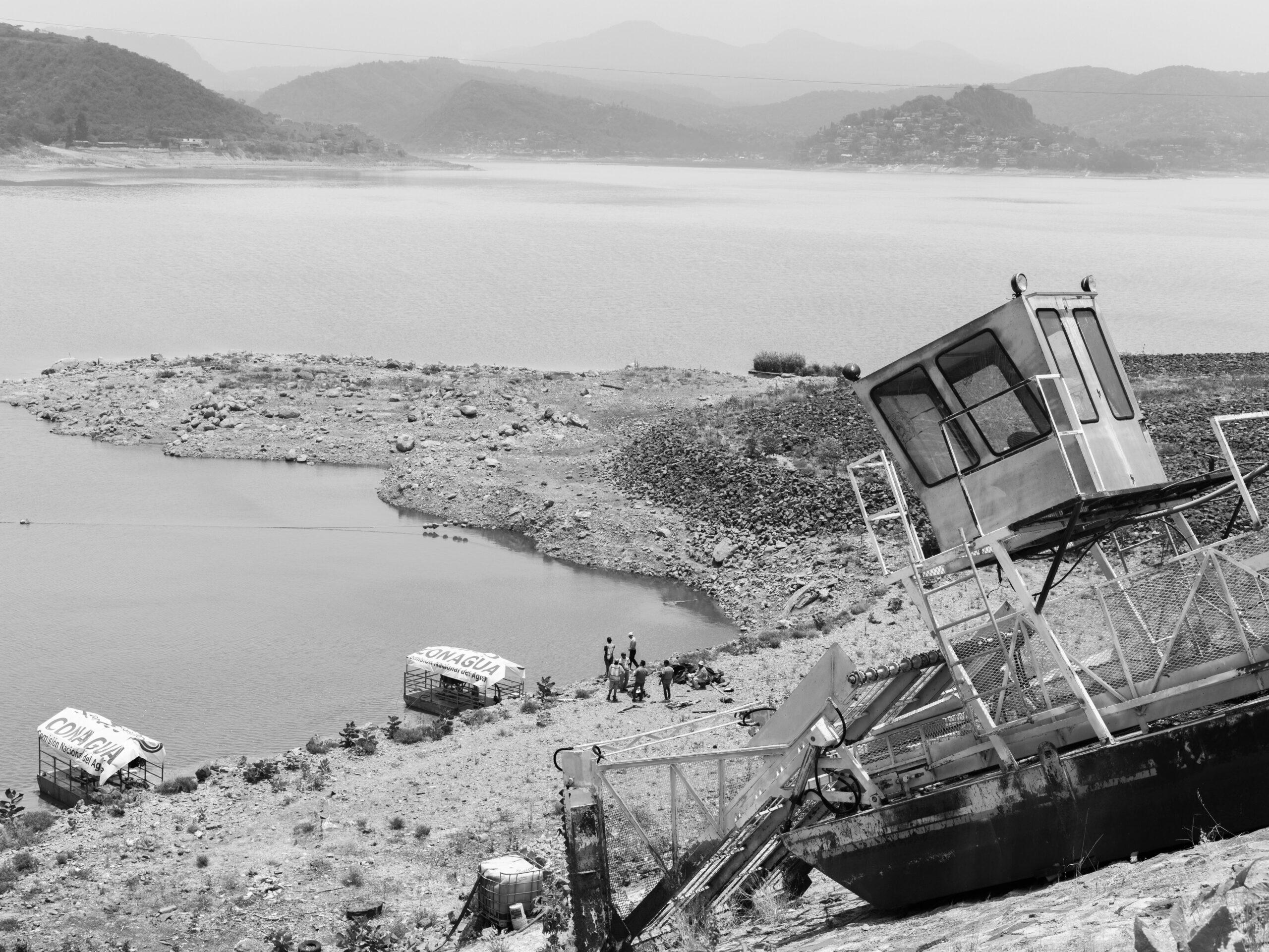 The Cutzamala system, which provides water to Mexico City from the Cutzamala River, is seen with a drying reservoir.