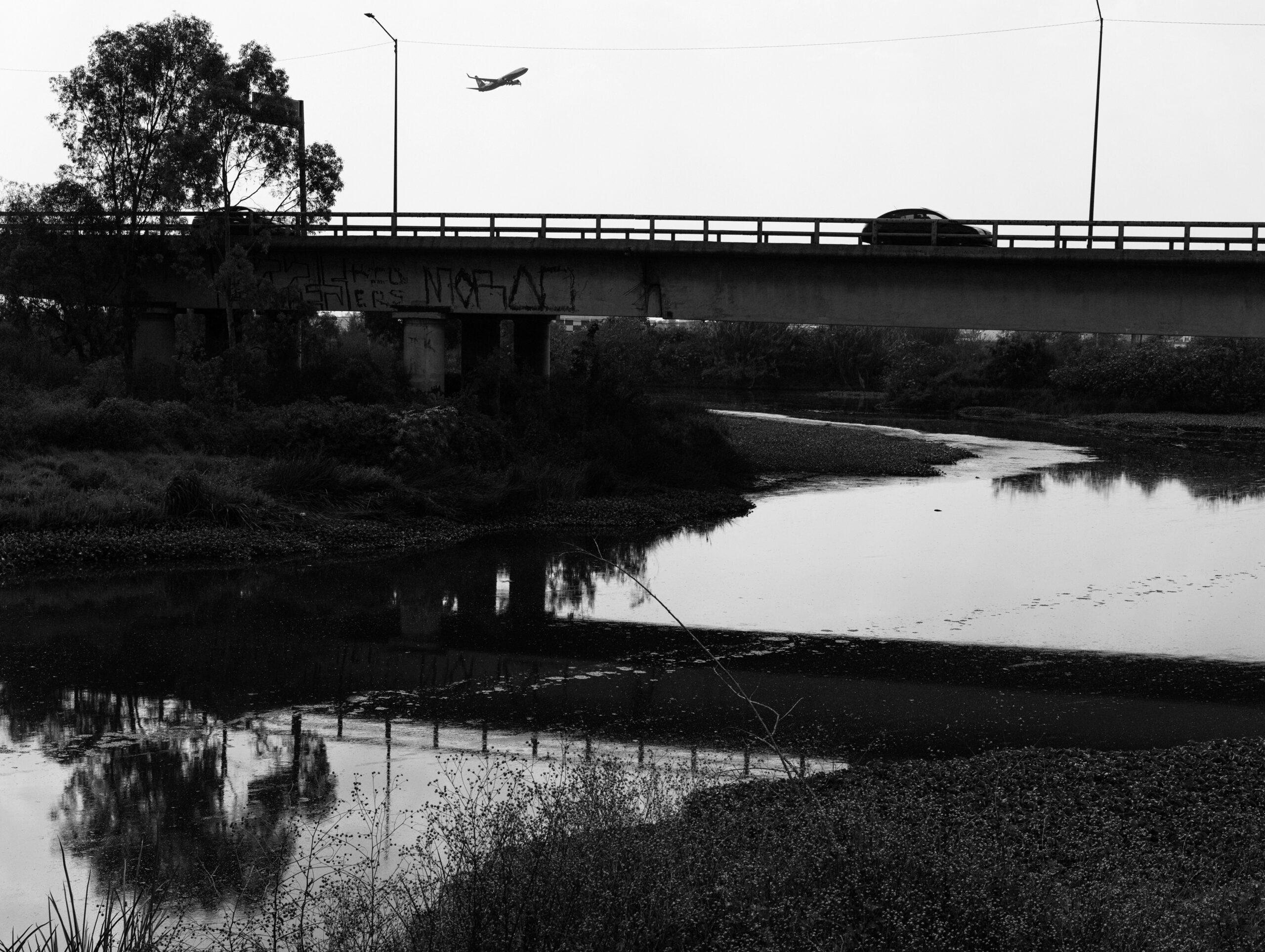 A contaminated watercourse near Mexico City International Airport, May 22, 2019.